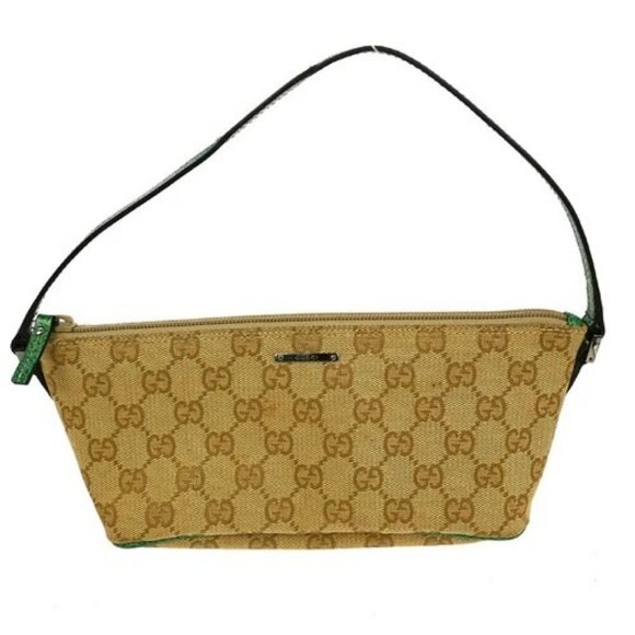 Gucci Handbags - Gucci Brown Green GG Handbag 07198 2123